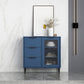 Living Room 32-inch Height Sideboard Contemporary Style Artificial Wood Cupboard 31"L x 12"W x 31"H Blue Clearhalo 'buffet_sideboard' 'Buffets & Sideboards' 'furn' 'furn_buffet_sideboard' 'Furniture' 'furniture_buffet_sideboard' 'Kitchen & Dining Furniture' 4965908