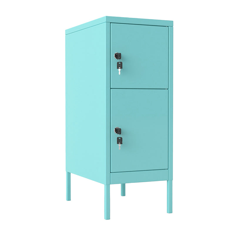 Iron Kitchen Sideboard Cabinet Modern Server Cabinet with Storage 13"L x 20"W x 34"H Blue Clearhalo 'buffet_sideboard' 'Buffets & Sideboards' 'furn' 'furn_buffet_sideboard' 'Furniture' 'furniture_buffet_sideboard' 'Kitchen & Dining Furniture' 4965921
