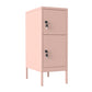 Iron Kitchen Sideboard Cabinet Modern Server Cabinet with Storage 13"L x 20"W x 34"H Pink Clearhalo 'buffet_sideboard' 'Buffets & Sideboards' 'furn' 'furn_buffet_sideboard' 'Furniture' 'furniture_buffet_sideboard' 'Kitchen & Dining Furniture' 4965924