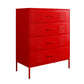 Iron Kitchen Sideboard Cabinet Modern Server Cabinet with Storage 31"L x 16"W x 39"H Red Clearhalo 'buffet_sideboard' 'Buffets & Sideboards' 'furn' 'furn_buffet_sideboard' 'Furniture' 'furniture_buffet_sideboard' 'Kitchen & Dining Furniture' 4965929