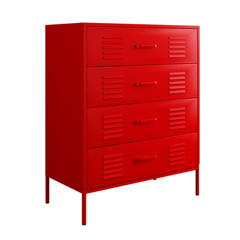 Iron Kitchen Sideboard Cabinet Modern Server Cabinet with Storage 31"L x 16"W x 39"H Red Clearhalo 'buffet_sideboard' 'Buffets & Sideboards' 'furn' 'furn_buffet_sideboard' 'Furniture' 'furniture_buffet_sideboard' 'Kitchen & Dining Furniture' 4965929
