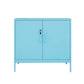 Iron Kitchen Sideboard Cabinet Modern Server Cabinet with Storage 35"L x 18"W x 34"H Blue Clearhalo 'buffet_sideboard' 'Buffets & Sideboards' 'furn' 'furn_buffet_sideboard' 'Furniture' 'furniture_buffet_sideboard' 'Kitchen & Dining Furniture' 4965934