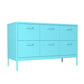 Iron Kitchen Sideboard Cabinet Modern Server Cabinet with Storage 47"L x 20"W x 30"H Blue Clearhalo 'buffet_sideboard' 'Buffets & Sideboards' 'furn' 'furn_buffet_sideboard' 'Furniture' 'furniture_buffet_sideboard' 'Kitchen & Dining Furniture' 4965942