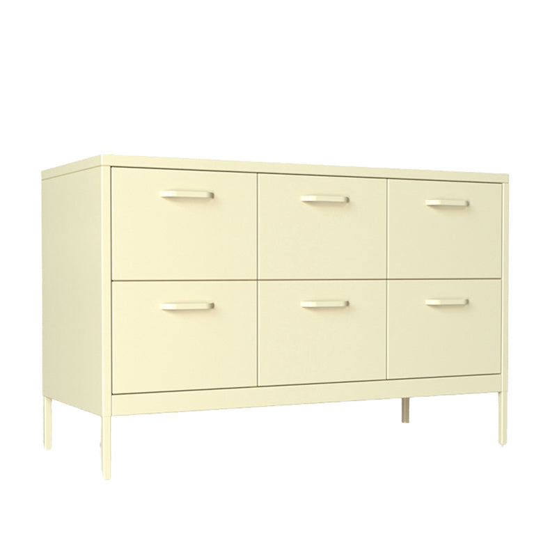 Iron Kitchen Sideboard Cabinet Modern Server Cabinet with Storage 47"L x 20"W x 30"H Yellow Clearhalo 'buffet_sideboard' 'Buffets & Sideboards' 'furn' 'furn_buffet_sideboard' 'Furniture' 'furniture_buffet_sideboard' 'Kitchen & Dining Furniture' 4965947