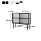 Iron Kitchen Sideboard Cabinet Modern Server Cabinet with Storage and Glass Door Clearhalo 'buffet_sideboard' 'Buffets & Sideboards' 'furn' 'furn_buffet_sideboard' 'Furniture' 'furniture_buffet_sideboard' 'Kitchen & Dining Furniture' 4965974