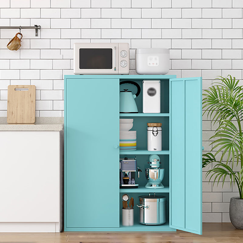 Steel Dining Room Sideboard Cabinet Modern Server Cabinet with Storage and Two Doors Clearhalo 'buffet_sideboard' 'Buffets & Sideboards' 'Furniture' 'furniture_buffet_sideboard' 'Kitchen & Dining Furniture' 4965996