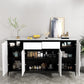 Modern Marble Sideboard Table 2-Drawer 80-inch Sideboard in White Clearhalo 'buffet_sideboard' 'Buffets & Sideboards' 'furn' 'furn_buffet_sideboard' 'Furniture' 'furniture_buffet_sideboard' 'Kitchen & Dining Furniture' 4968360