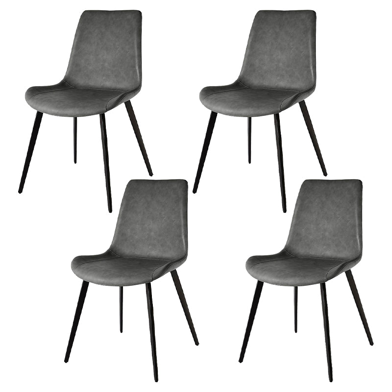 Designer Style 1/3/4/5 Pieces Dinette Set Sintered Stone Dining Room Set 4 Dark Grey Chairs Clearhalo 'Dining Room Sets' 'Dining Tables & Seating' 'dining_room_set' 'furn' 'furn_dining_room_set' 'Furniture' 'furniture_dining_room_set' 'Kitchen & Dining Furniture' 4968377