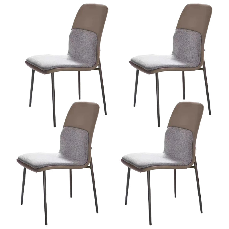Designer Style 1/3/4/5 Pieces Dinette Set Sintered Stone Dining Room Set 4 Light Grey Chairs Clearhalo 'Dining Room Sets' 'Dining Tables & Seating' 'dining_room_set' 'furn' 'furn_dining_room_set' 'Furniture' 'furniture_dining_room_set' 'Kitchen & Dining Furniture' 4968380