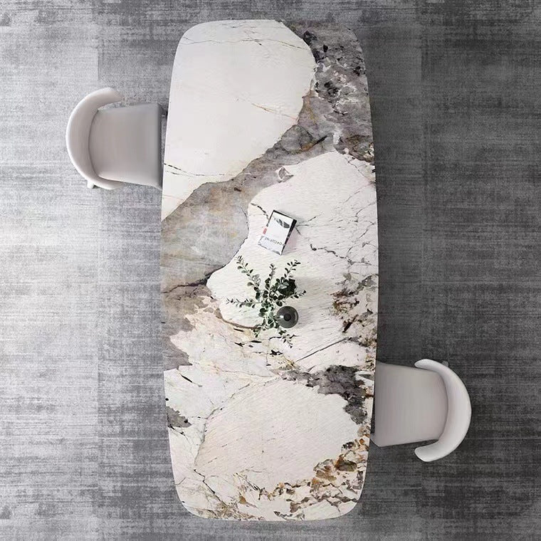 Designer Style 1/3/4/5 Pieces Dinette Set Sintered Stone Dining Room Set 3 Pieces: Table, 2 Chairs Clearhalo 'Dining Room Sets' 'Dining Tables & Seating' 'dining_room_set' 'furn' 'furn_dining_room_set' 'Furniture' 'furniture_dining_room_set' 'Kitchen & Dining Furniture' 4968382