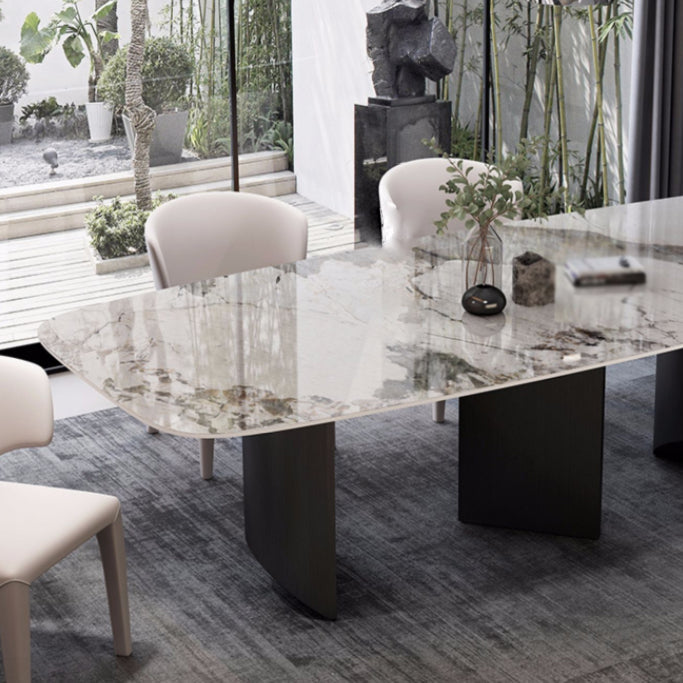 Designer Style 1/3/4/5 Pieces Dinette Set Sintered Stone Dining Room Set Clearhalo 'Dining Room Sets' 'Dining Tables & Seating' 'dining_room_set' 'furn' 'furn_dining_room_set' 'Furniture' 'furniture_dining_room_set' 'Kitchen & Dining Furniture' 4968389