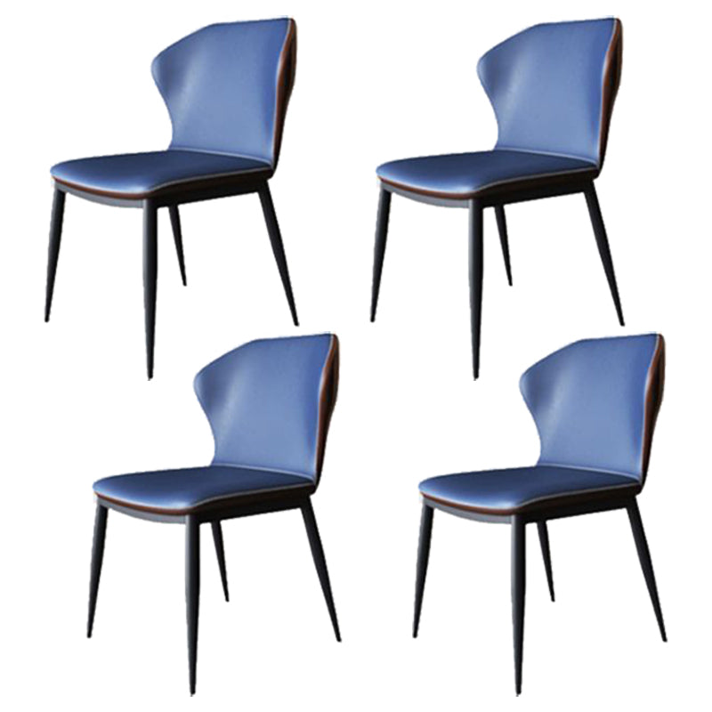 Designer Style 1/3/4/5 Pieces Dinette Set Sintered Stone Dining Room Set 4 Blue Chairs Clearhalo 'Dining Room Sets' 'Dining Tables & Seating' 'dining_room_set' 'furn' 'furn_dining_room_set' 'Furniture' 'furniture_dining_room_set' 'Kitchen & Dining Furniture' 4968390