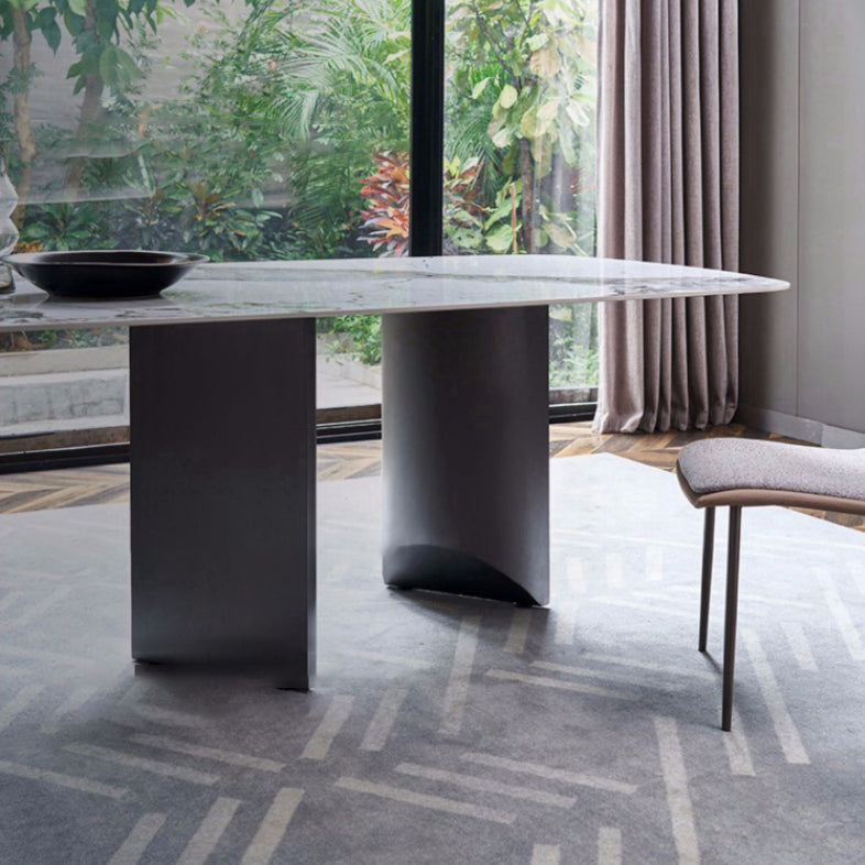 Designer Style 1/3/4/5 Pieces Dinette Set Sintered Stone Dining Room Set Clearhalo 'Dining Room Sets' 'Dining Tables & Seating' 'dining_room_set' 'furn' 'furn_dining_room_set' 'Furniture' 'furniture_dining_room_set' 'Kitchen & Dining Furniture' 4968391