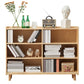 Contemporary Pine Solid Wood Bookcase Closed Back Bookshelf for Home 47.2"L x 11.6"W x 35.4"H Wood Clearhalo 'Bookcases' 'furn' 'furn_bookcases' 'Furniture' 'furniture_bookcases' 'Office Furniture' 4969319