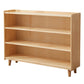Contemporary Pine Solid Wood Bookcase Closed Back Bookshelf for Home 47.2"L x 11.6"W x 35.4"H Natural Clearhalo 'Bookcases' 'furn' 'furn_bookcases' 'Furniture' 'furniture_bookcases' 'Office Furniture' 4969321