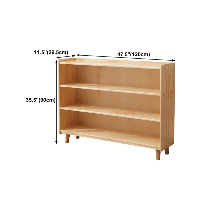 Contemporary Pine Solid Wood Bookcase Closed Back Bookshelf for Home Clearhalo 'Bookcases' 'furn' 'furn_bookcases' 'Furniture' 'furniture_bookcases' 'Office Furniture' 4969323