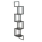 Wall Mounted Bookcase Contemporary Style Bookshelf for Office Home 8.3"L x 8.3"W x 47.2"H Black Clearhalo 'Bookcases' 'furn' 'furn_bookcases' 'Furniture' 'furniture_bookcases' 'Office Furniture' 4969332