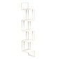 Wall Mounted Bookcase Contemporary Style Bookshelf for Office Home 8.3"L x 8.3"W x 47.2"H White Clearhalo 'Bookcases' 'furn' 'furn_bookcases' 'Furniture' 'furniture_bookcases' 'Office Furniture' 4969334