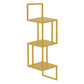 Wall Mounted Bookcase Contemporary Style Bookshelf for Office Home 8.3"L x 8.3"W x 29.1"H Gold Clearhalo 'Bookcases' 'furn' 'furn_bookcases' 'Furniture' 'furniture_bookcases' 'Office Furniture' 4969335