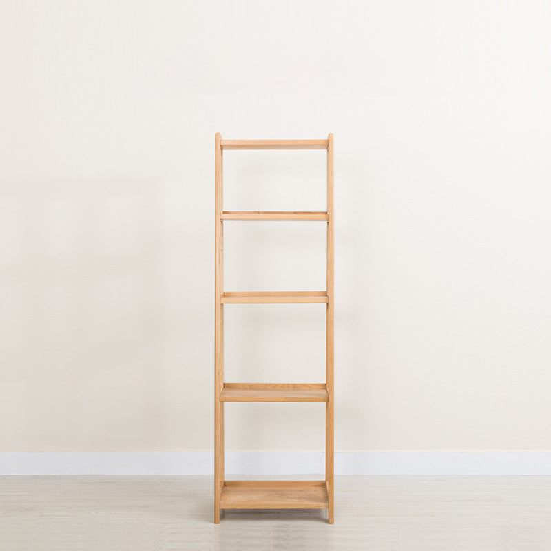 Ladder Shelf Bookcase Modern & Contemporary Bookshelf for Home Office Natural 17.5"L x 11.8"W x 57.1"H Clearhalo 'Bookcases' 'Furniture' 'furniture_bookcases' 'Office Furniture' 4969343