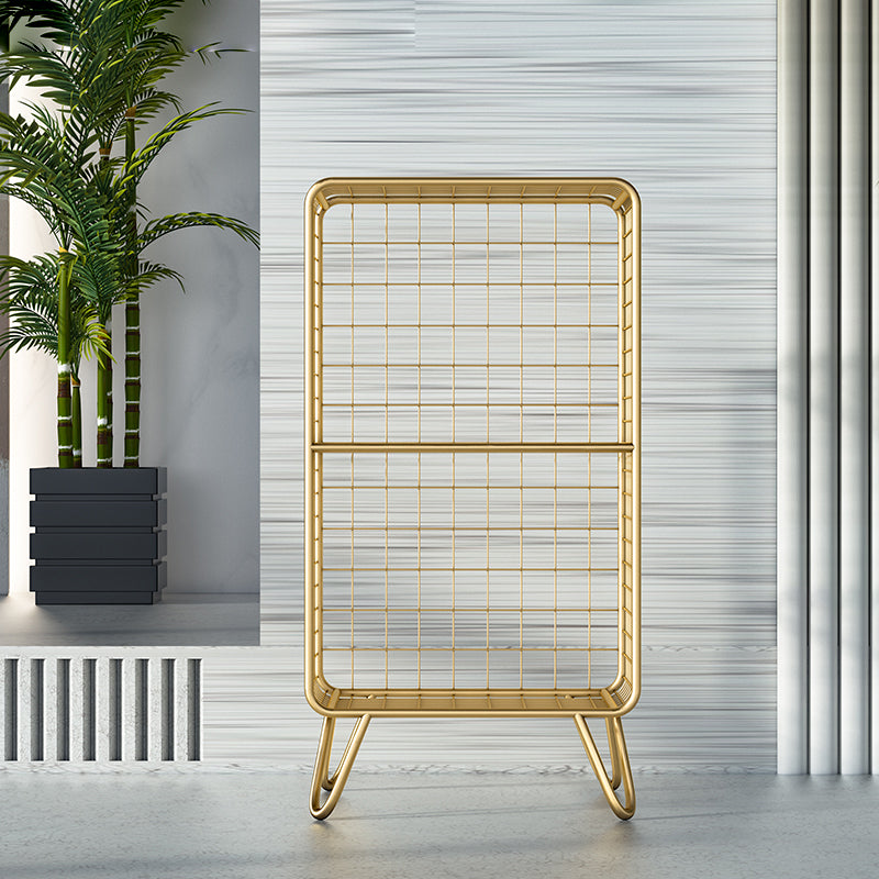 Modern Style Bookshelf Standard Vertical Closed Back Metal Bookcase 14"L x 12"W x 26"H Gold Clearhalo 'Bookcases' 'furn' 'furn_bookcases' 'Furniture' 'furniture_bookcases' 'Office Furniture' 4969359