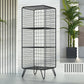 Modern Style Bookshelf Standard Vertical Closed Back Metal Bookcase 14"L x 12"W x 35"H Black Clearhalo 'Bookcases' 'furn' 'furn_bookcases' 'Furniture' 'furniture_bookcases' 'Office Furniture' 4969361
