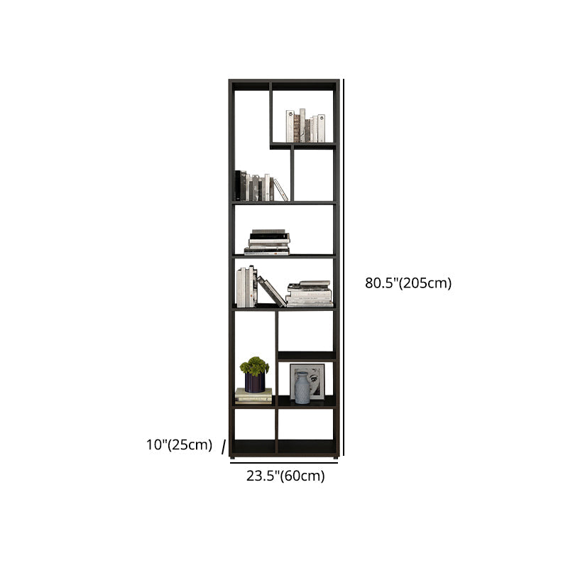 9.84"W Bookshelf Black Open Back Modern Style Bookcase for Home Office Clearhalo 'Bookcases' 'furn' 'furn_bookcases' 'Furniture' 'furniture_bookcases' 'Office Furniture' 4969385
