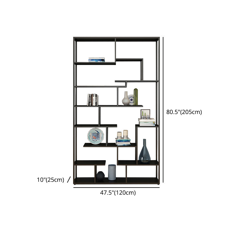 9.84"W Bookshelf Black Open Back Modern Style Bookcase for Home Office Clearhalo 'Bookcases' 'furn' 'furn_bookcases' 'Furniture' 'furniture_bookcases' 'Office Furniture' 4969387