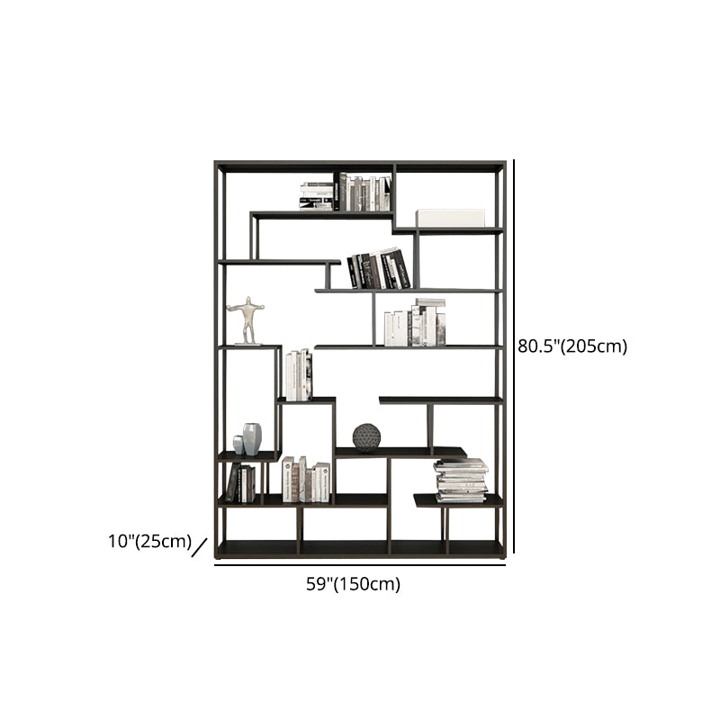 9.84"W Bookshelf Black Open Back Modern Style Bookcase for Home Office Clearhalo 'Bookcases' 'furn' 'furn_bookcases' 'Furniture' 'furniture_bookcases' 'Office Furniture' 4969388