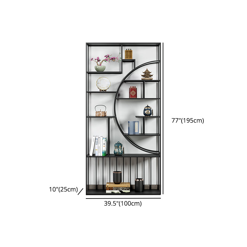9.84"W Bookshelf Black Open Back Modern Style Bookcase for Home Office Clearhalo 'Bookcases' 'furn' 'furn_bookcases' 'Furniture' 'furniture_bookcases' 'Office Furniture' 4969389