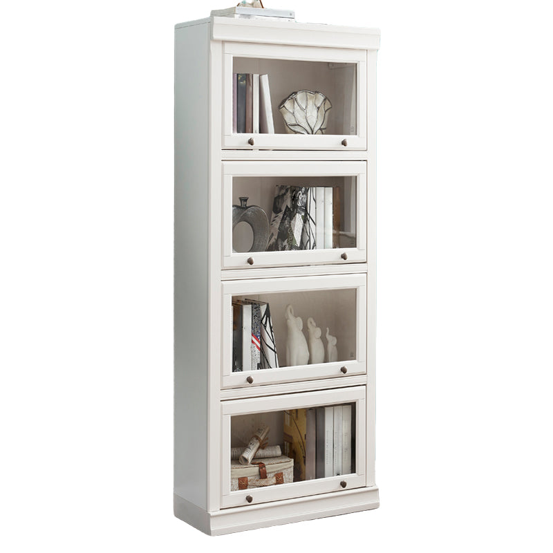 Wooden Vertical Bookcase Contemporary Closed Back Bookshelf for Home Office 23.6"L x 12.8"W x 62.2"H Clearhalo 'Bookcases' 'furn' 'furn_bookcases' 'Furniture' 'furniture_bookcases' 'Office Furniture' 4969399