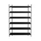 Contemporary Metal Etagere Bookshelf Open Office and Living Room Bookcase 47.2"L x 12.6"W x 73.6"H Black Clearhalo 'Bookcases' 'furn' 'furn_bookcases' 'Furniture' 'furniture_bookcases' 'Office Furniture' 4969416