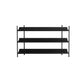 Contemporary Metal Etagere Bookshelf Open Office and Living Room Bookcase 47.2"L x 12.6"W x 31.9"H Black Clearhalo 'Bookcases' 'furn' 'furn_bookcases' 'Furniture' 'furniture_bookcases' 'Office Furniture' 4969422