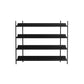 Contemporary Metal Etagere Bookshelf Open Office and Living Room Bookcase 47.2"L x 12.6"W x 49.2"H Black Clearhalo 'Bookcases' 'furn' 'furn_bookcases' 'Furniture' 'furniture_bookcases' 'Office Furniture' 4969428