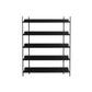 Contemporary Metal Etagere Bookshelf Open Office and Living Room Bookcase 39.4"L x 12.6"W x 61"H Black Clearhalo 'Bookcases' 'furn' 'furn_bookcases' 'Furniture' 'furniture_bookcases' 'Office Furniture' 4969429