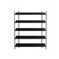 Contemporary Metal Etagere Bookshelf Open Office and Living Room Bookcase 47.2"L x 12.6"W x 61"H Black Clearhalo 'Bookcases' 'furn' 'furn_bookcases' 'Furniture' 'furniture_bookcases' 'Office Furniture' 4969431