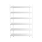 Contemporary Metal Etagere Bookshelf Open Office and Living Room Bookcase 47.2"L x 12.6"W x 73.6"H White Clearhalo 'Bookcases' 'furn' 'furn_bookcases' 'Furniture' 'furniture_bookcases' 'Office Furniture' 4969436