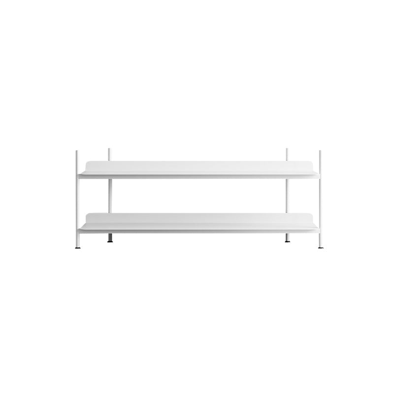 Contemporary Metal Etagere Bookshelf Open Office and Living Room Bookcase 47.2"L x 12.6"W x 27.2"H White Clearhalo 'Bookcases' 'furn' 'furn_bookcases' 'Furniture' 'furniture_bookcases' 'Office Furniture' 4969439