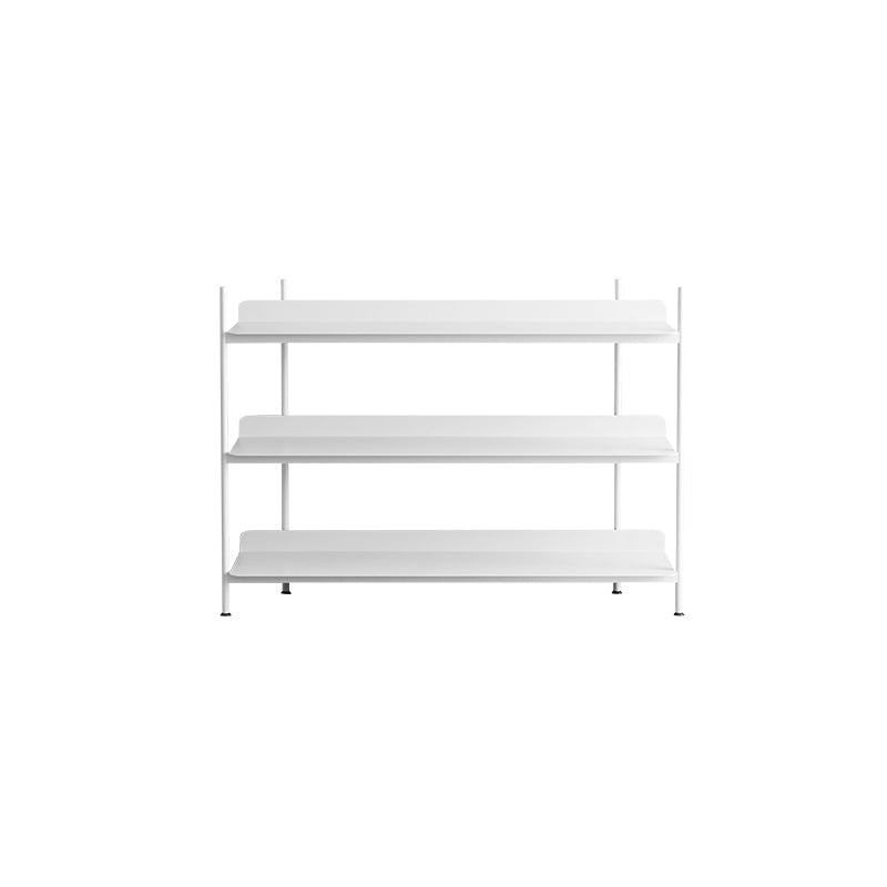 Contemporary Metal Etagere Bookshelf Open Office and Living Room Bookcase 31.5"L x 12.6"W x 31.9"H White Clearhalo 'Bookcases' 'furn' 'furn_bookcases' 'Furniture' 'furniture_bookcases' 'Office Furniture' 4969440