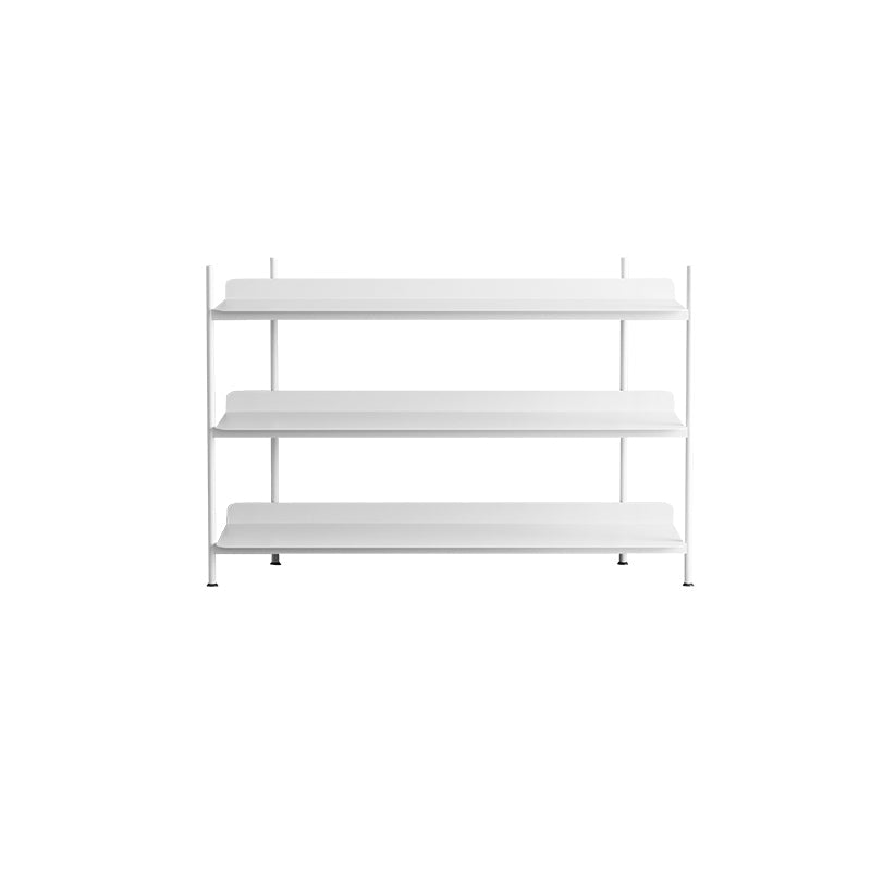 Contemporary Metal Etagere Bookshelf Open Office and Living Room Bookcase 39.4"L x 12.6"W x 31.9"H White Clearhalo 'Bookcases' 'furn' 'furn_bookcases' 'Furniture' 'furniture_bookcases' 'Office Furniture' 4969441