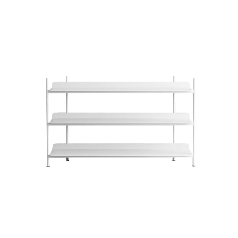 Contemporary Metal Etagere Bookshelf Open Office and Living Room Bookcase 47.2"L x 12.6"W x 31.9"H White Clearhalo 'Bookcases' 'furn' 'furn_bookcases' 'Furniture' 'furniture_bookcases' 'Office Furniture' 4969442