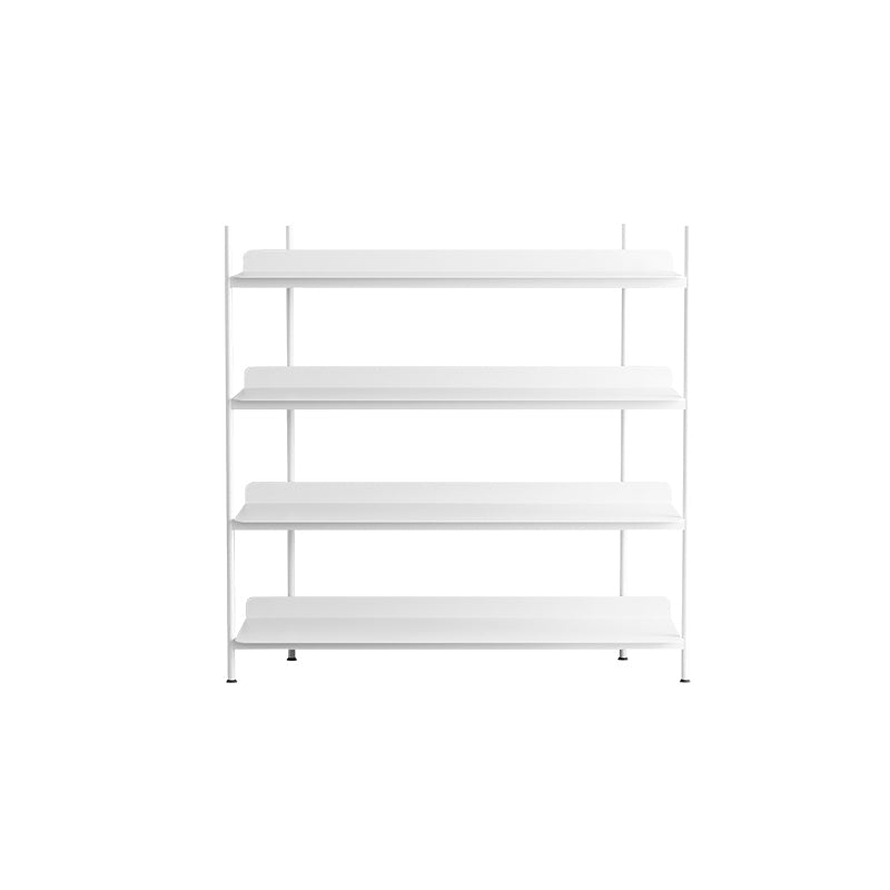 Contemporary Metal Etagere Bookshelf Open Office and Living Room Bookcase 31.5"L x 12.6"W x 49.2"H White Clearhalo 'Bookcases' 'furn' 'furn_bookcases' 'Furniture' 'furniture_bookcases' 'Office Furniture' 4969443