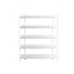 Contemporary Metal Etagere Bookshelf Open Office and Living Room Bookcase 39.4"L x 12.6"W x 61"H White Clearhalo 'Bookcases' 'furn' 'furn_bookcases' 'Furniture' 'furniture_bookcases' 'Office Furniture' 4969446