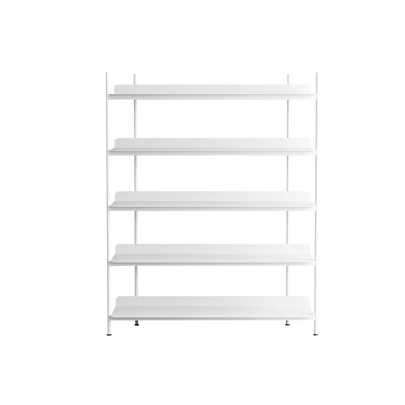 Contemporary Metal Etagere Bookshelf Open Office and Living Room Bookcase 39.4"L x 12.6"W x 61"H White Clearhalo 'Bookcases' 'furn' 'furn_bookcases' 'Furniture' 'furniture_bookcases' 'Office Furniture' 4969446