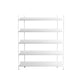 Contemporary Metal Etagere Bookshelf Open Office and Living Room Bookcase 47.2"L x 12.6"W x 61"H White Clearhalo 'Bookcases' 'furn' 'furn_bookcases' 'Furniture' 'furniture_bookcases' 'Office Furniture' 4969447