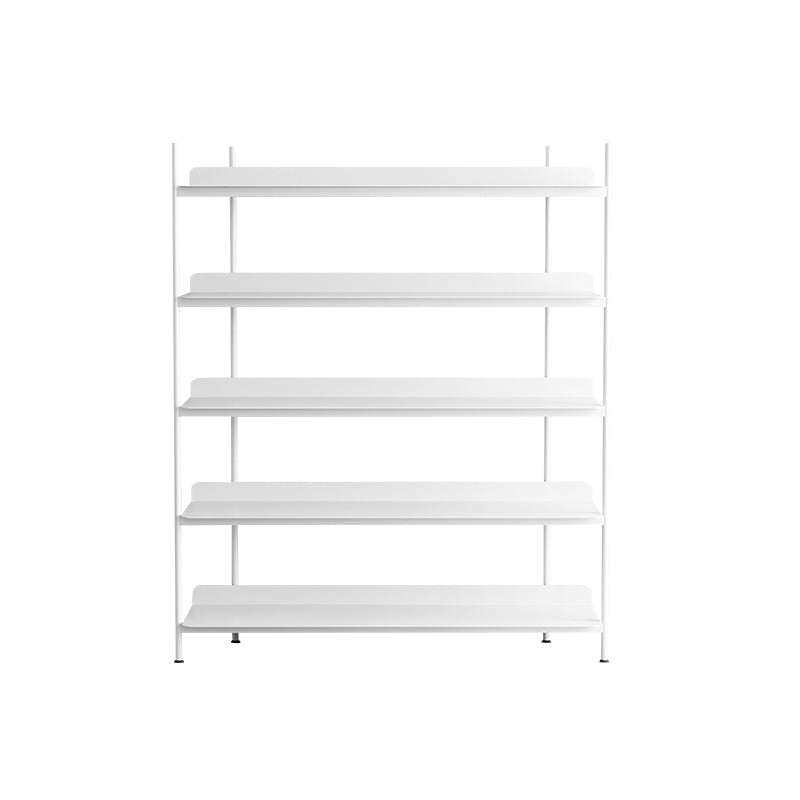 Contemporary Metal Etagere Bookshelf Open Office and Living Room Bookcase 47.2"L x 12.6"W x 61"H White Clearhalo 'Bookcases' 'furn' 'furn_bookcases' 'Furniture' 'furniture_bookcases' 'Office Furniture' 4969447
