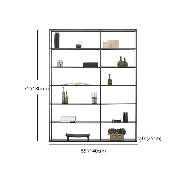 70.87"H Bookshelf Open Back Modern Style Bookcase for Home and Office Clearhalo 'Bookcases' 'furn' 'furn_bookcases' 'Furniture' 'furniture_bookcases' 'Office Furniture' 4969478