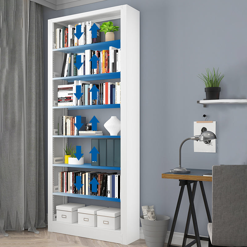 7 Shelf Metal Bookcase Contemporary Open Bookshelf for Home Office Clearhalo 'Bookcases' 'furn' 'furn_bookcases' 'Furniture' 'furniture_bookcases' 'Office Furniture' 4969489
