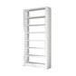 7 Shelf Metal Bookcase Contemporary Open Bookshelf for Home Office 43.3"L x 11.8"W x 94.5"H White Clearhalo 'Bookcases' 'furn' 'furn_bookcases' 'Furniture' 'furniture_bookcases' 'Office Furniture' 4969498