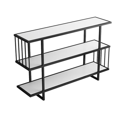 Modern Style Etagere Bookcase Open Back Metal Home Bookshelf Black-White Clearhalo 'Bookcases' 'furn' 'furn_bookcases' 'Furniture' 'furniture_bookcases' 'Office Furniture' 4969507